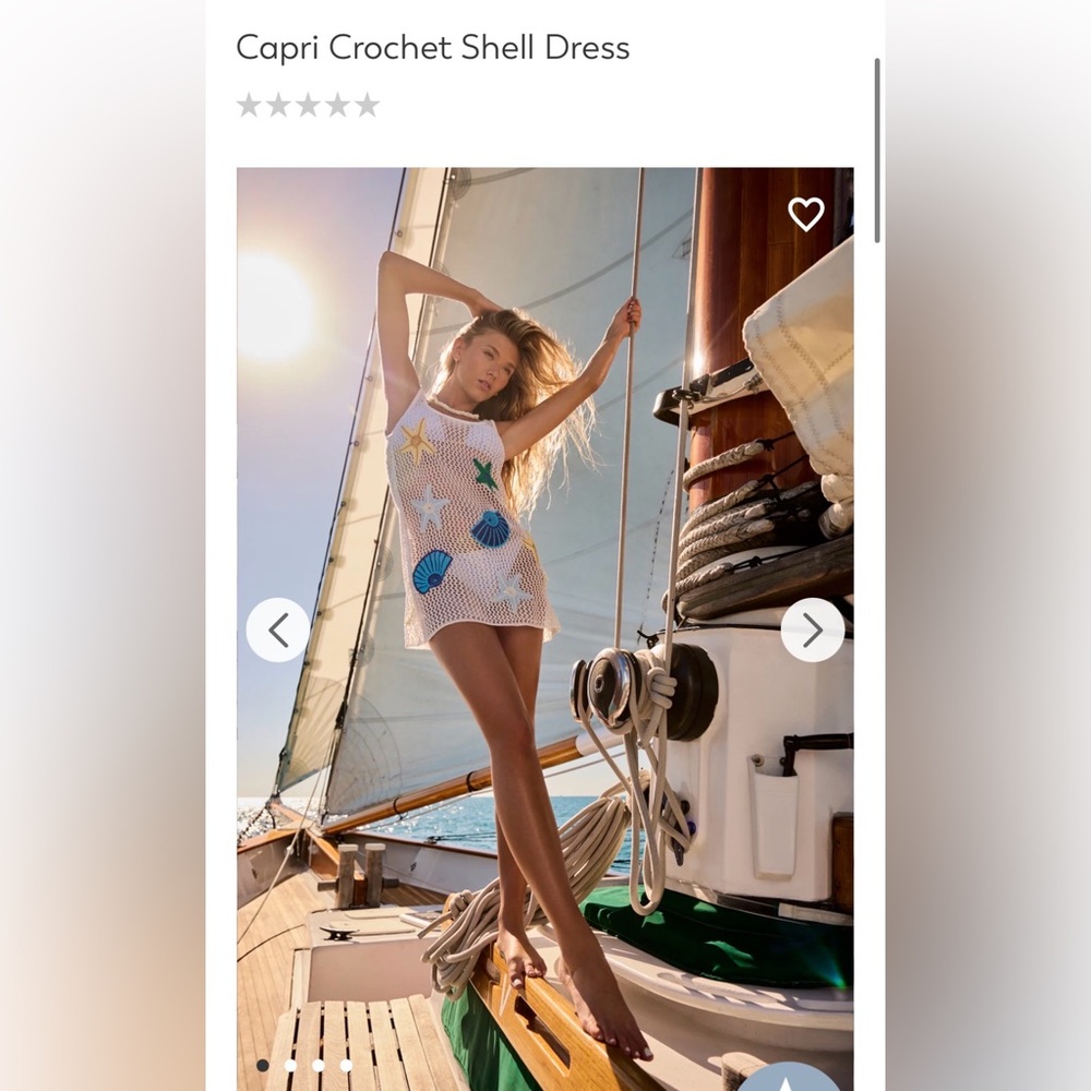 Crochet shell cover up dress